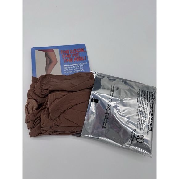 Vintage No Nonsense Light Support Pantyhose Queen 61 Tan NOS - Picture 4 of 5